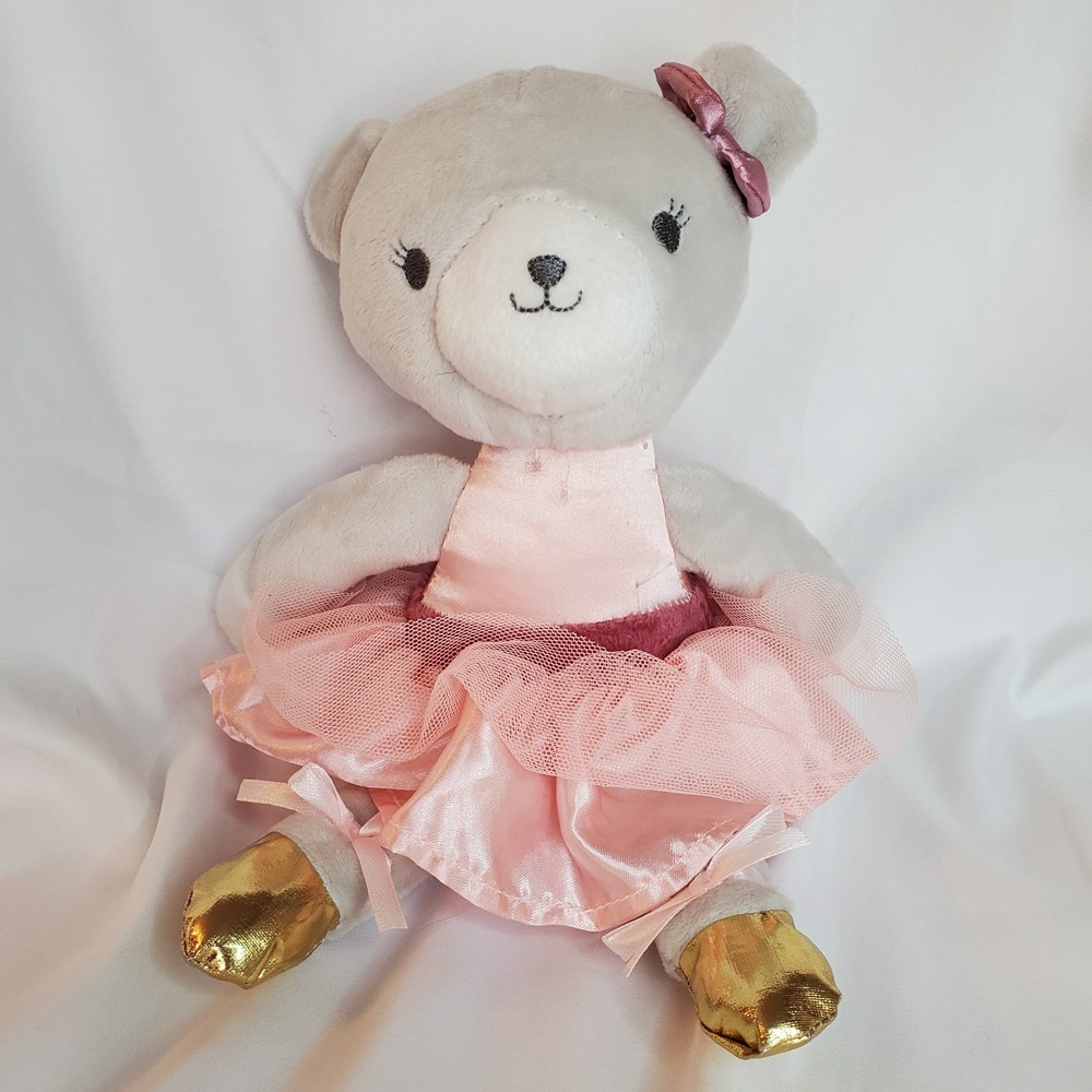 Duck Duck Goose Baby Plush Bear‎ Ballerina Pink dress Pink Ballet Shoes